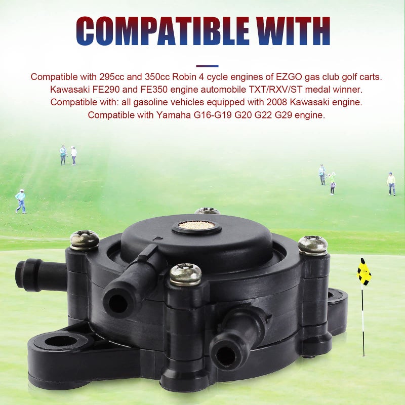 YOFMOO Fuel Pump Compatible with EZGO Gas Club Car Golf Cart 295cc 350cc Robin 4-cycle Engine Kawasaki FE290 FE350 TXT RXV ST Medalist Yamaha G16-G19 G20 G22 G29 Kawasaki 2003-2008 72873G01 - Image 4